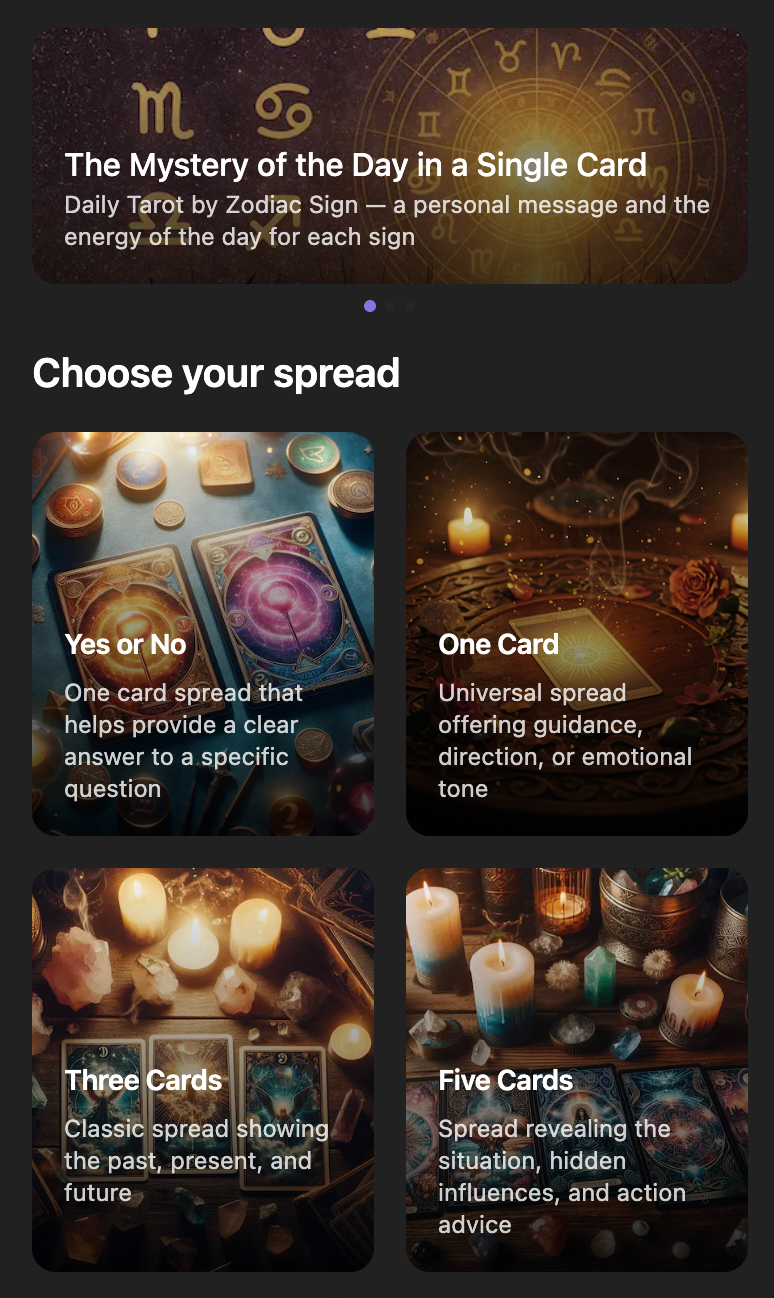 Choose a spread that fits your situation